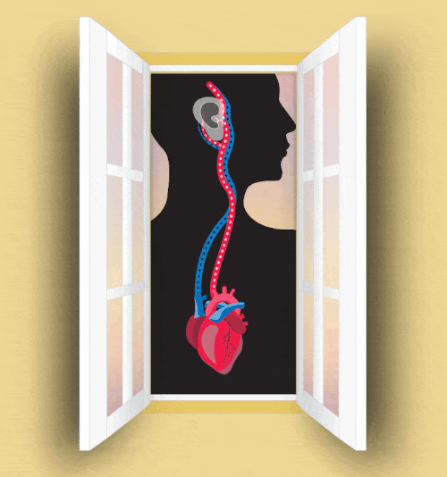 Window to heart animated gif